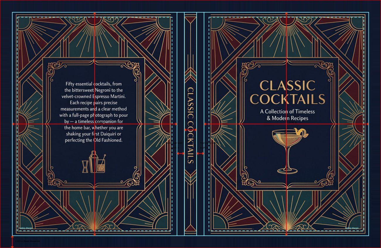 Classic Cocktails Casewrap on the print template
