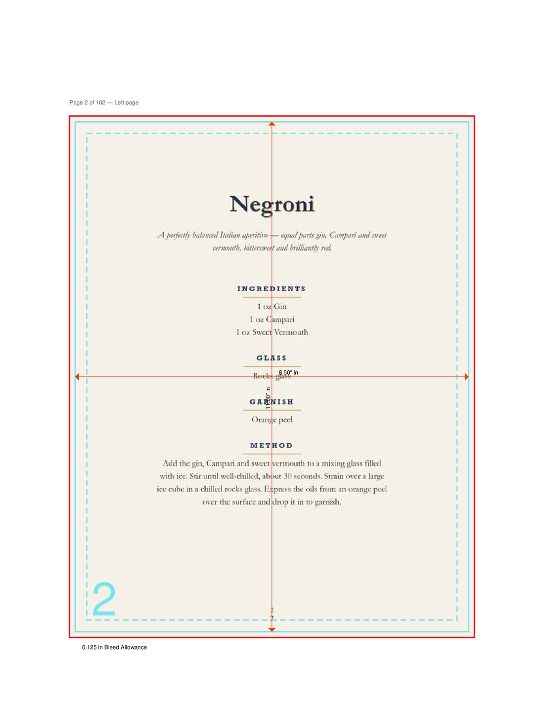 Classic Cocktails — The Negroni page