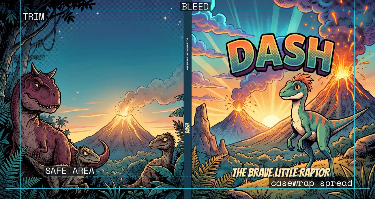 Dash — Casewrap — shown with print guides.
