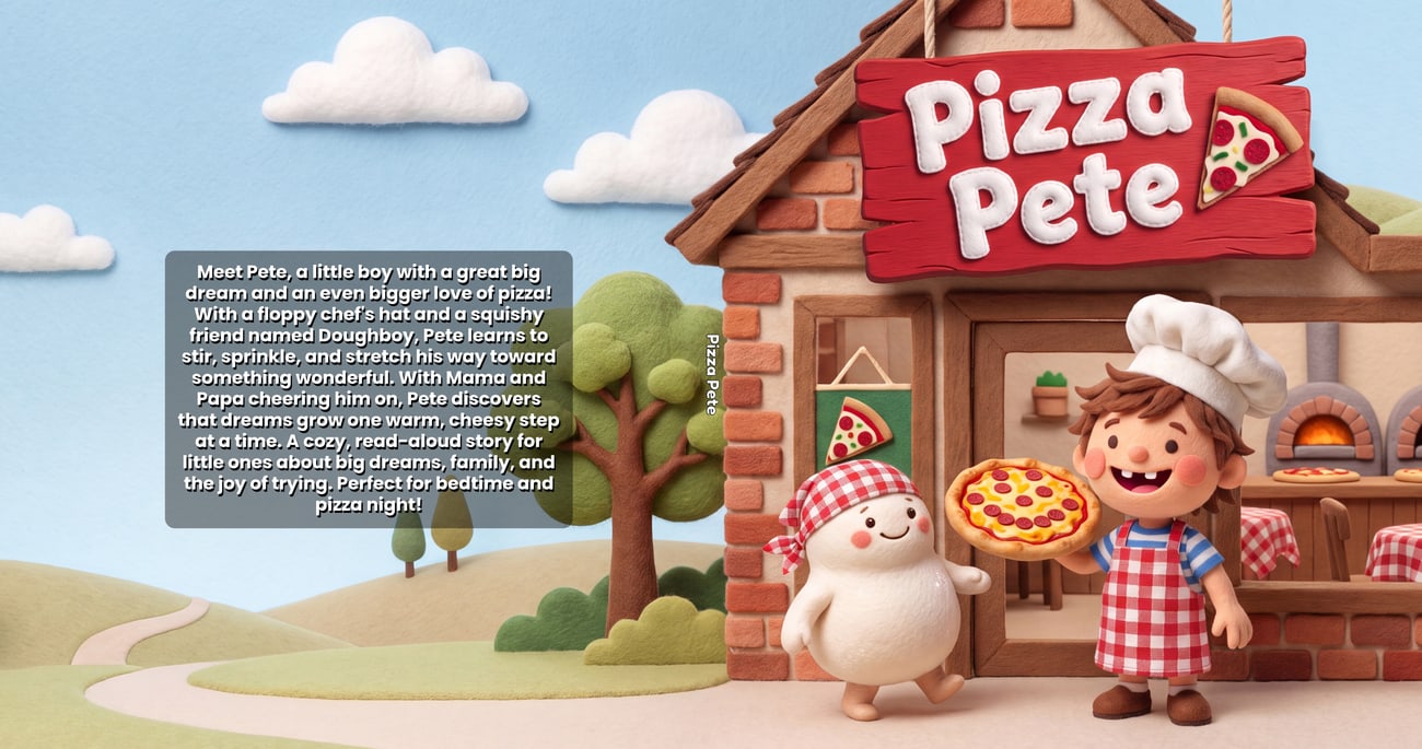 Pizza Pete — Casewrap — the printed case under the jacket.